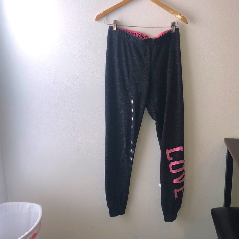 Dark gray Love joggers